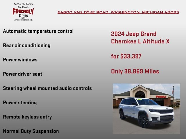Used 2024 Jeep Grand Cherokee L Altitude AWD/4WD image 25