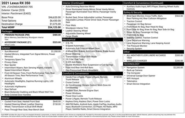 Used 2021 Lexus RX 350 AWD w/ Premium Package image 11