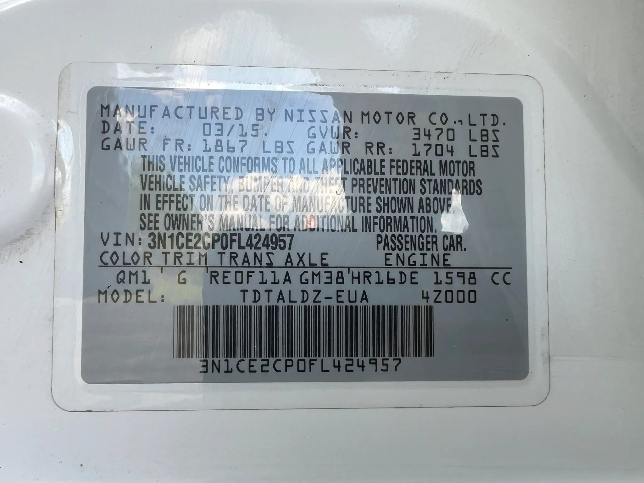 Used 2015 Nissan Versa Note SV w/ SV Appearance Package FWD image 43