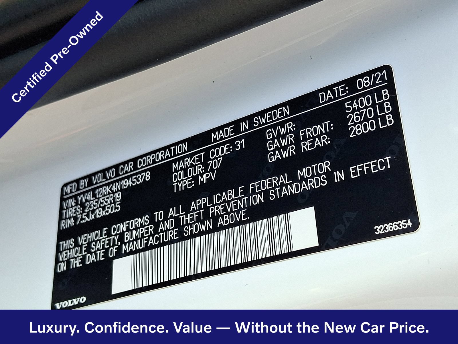 Certified 2022 Volvo XC60 B5 Momentum w/ Advanced Package AWD/4WD image 28