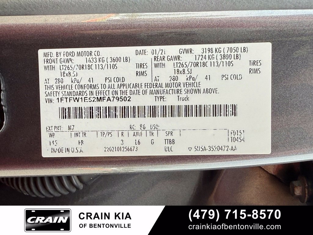 Used 2021 Ford F150 XLT w/ Equipment Group 302A High AWD/4WD image 30