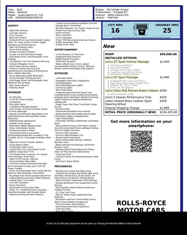 Used 2022 Maserati Quattroporte GT image 2