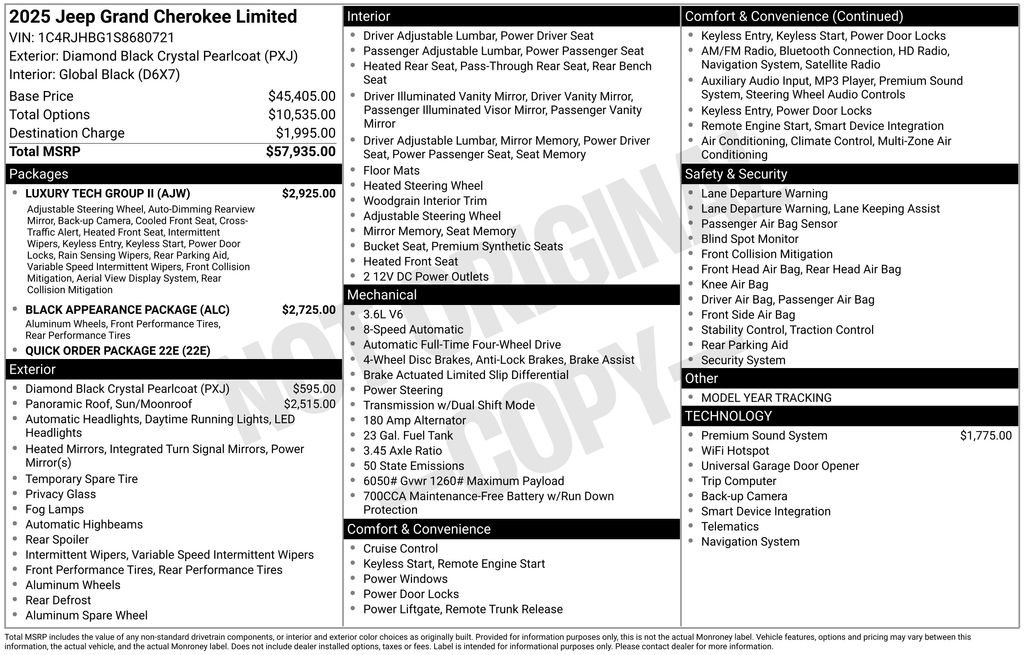 Certified 2025 Jeep Grand Cherokee Limited w/ Luxury Tech Group II image 45