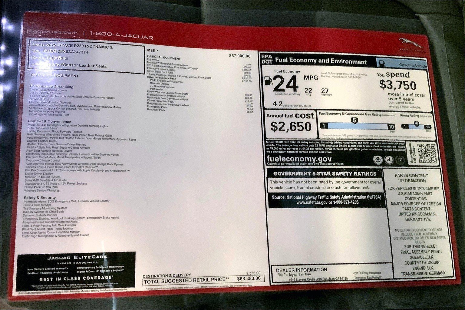 New 2025 Jaguar F-PACE R-Dynamic S image 14