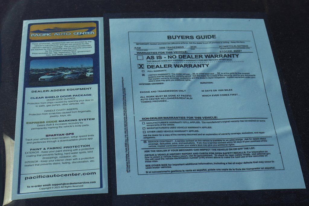 Used 2020 RAM 3500 Tradesman w/ Chrome Appearance Group image 55