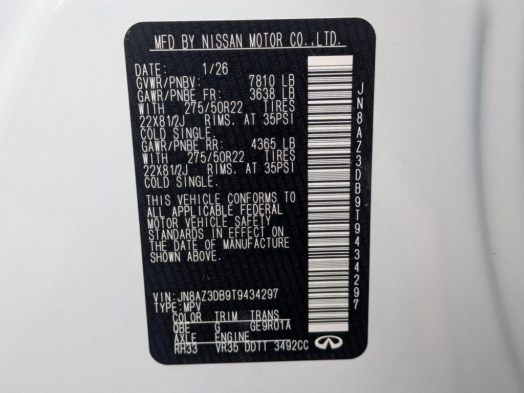 New 2026 INFINITI QX80 4WD w/ Sport Exterior Package image 34