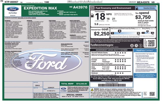 Used 2021 Ford Expedition Max Limited AWD/4WD image 27
