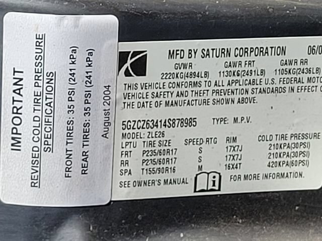 Used 2004 Saturn Vue AWD V6 w/ Comfort Pkg image 16