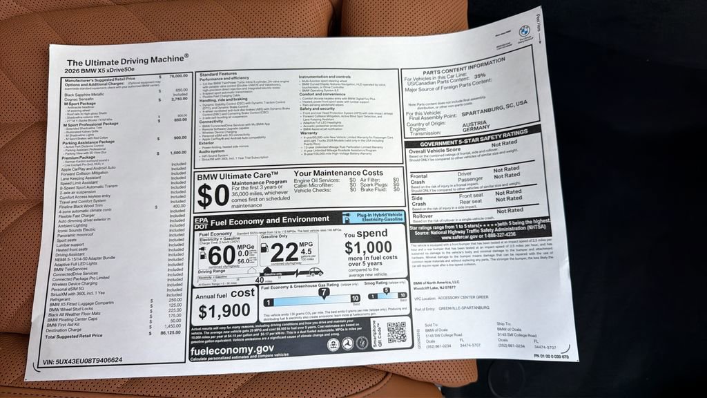 New 2026 BMW X5 xDrive50e w/ M Sport Package image 27