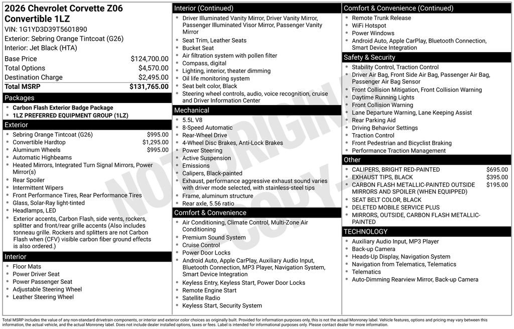 Used 2026 Chevrolet Corvette Z06 image 6