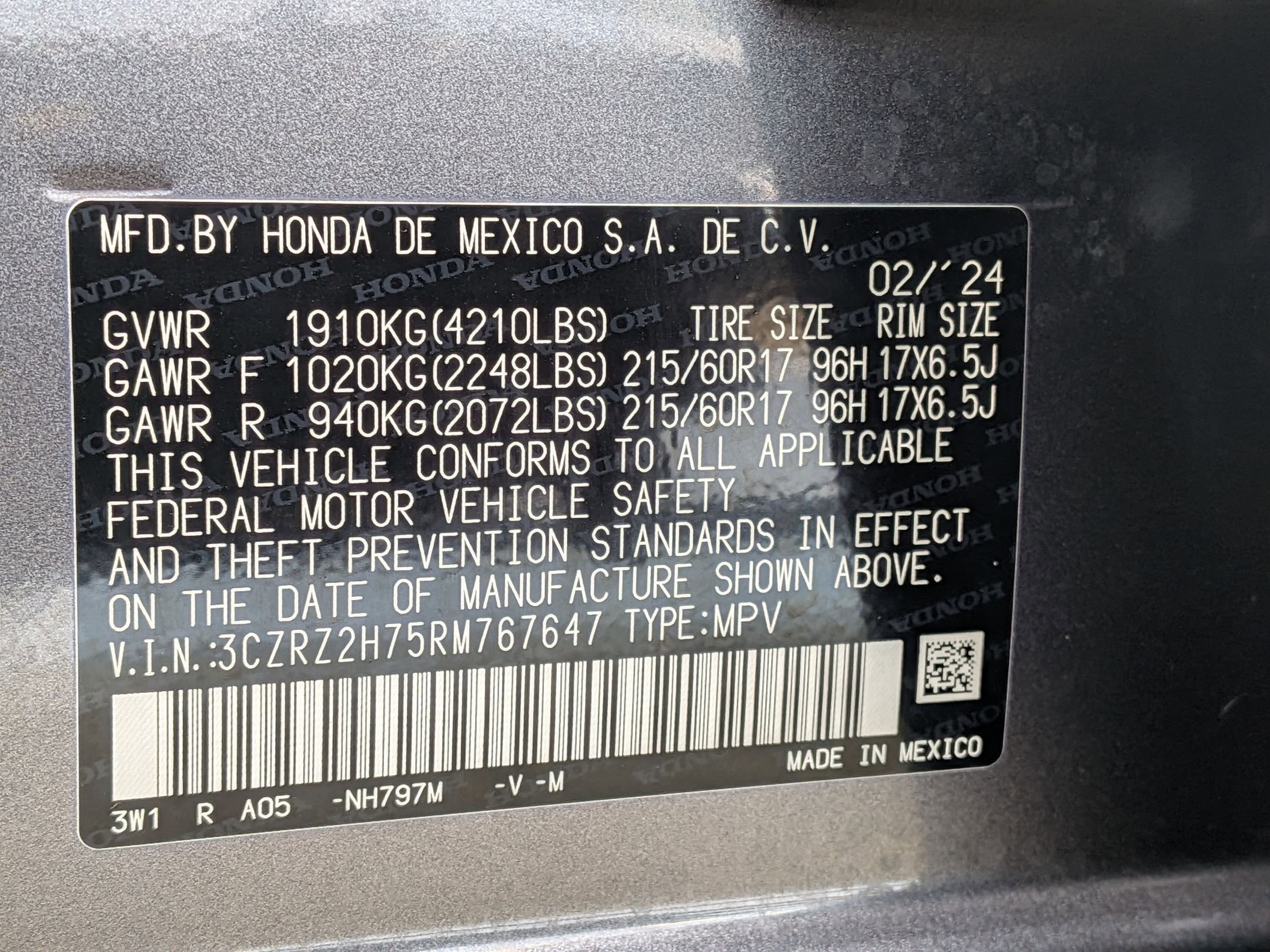 Used 2024 Honda HR-V EX-L image 34