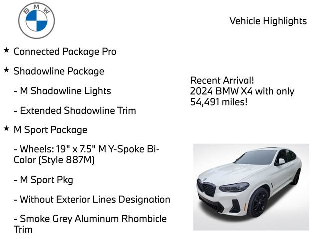 Used 2024 BMW X4 xDrive30i w/ Premium Package AWD/4WD image 4