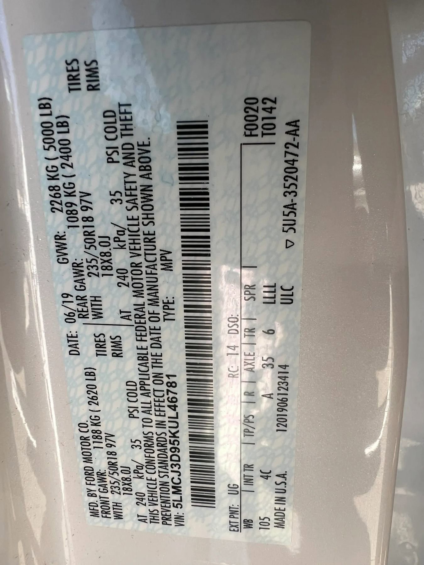 Used 2019 Lincoln MKC Reserve w/ MKC Climate Package image 33