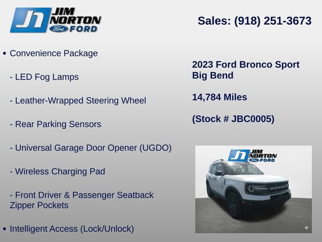 Used 2023 Ford Bronco Sport Big Bend w/ Convenience Package AWD/4WD image 14