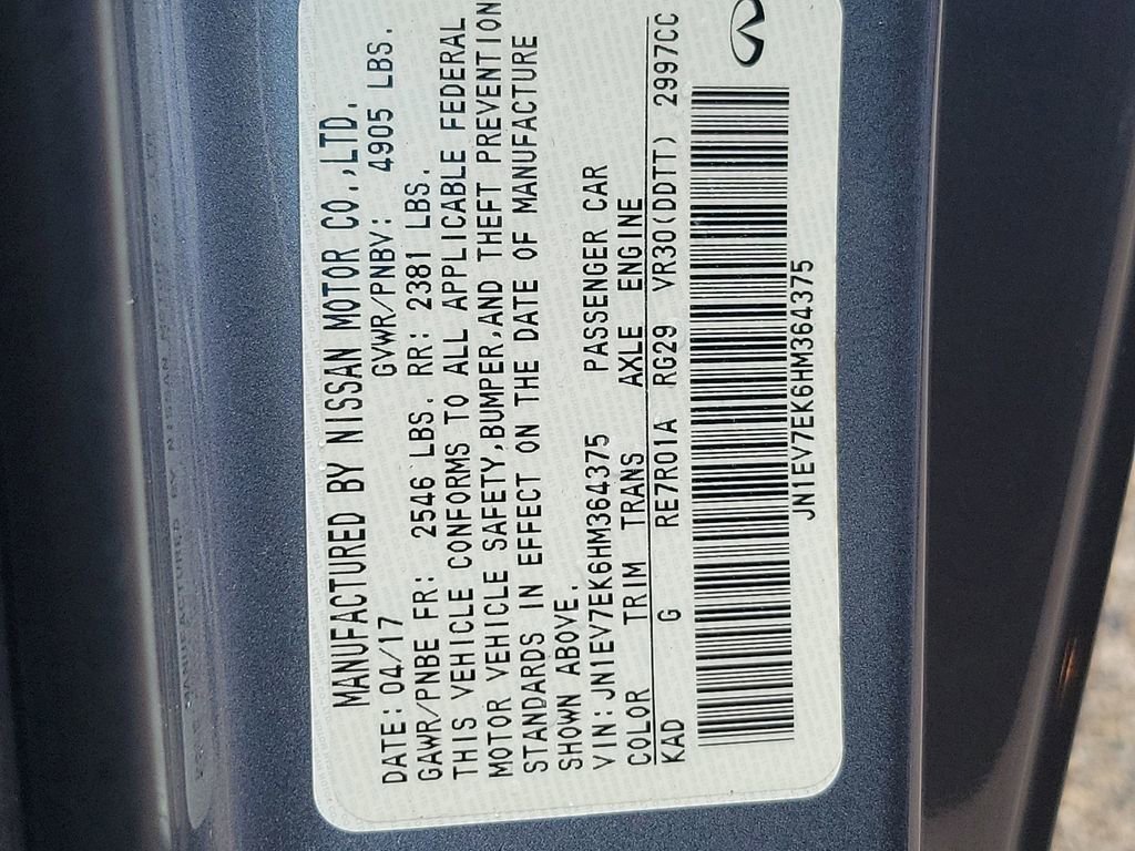 Used 2017 INFINITI Q60 w/ Cargo Package image 30