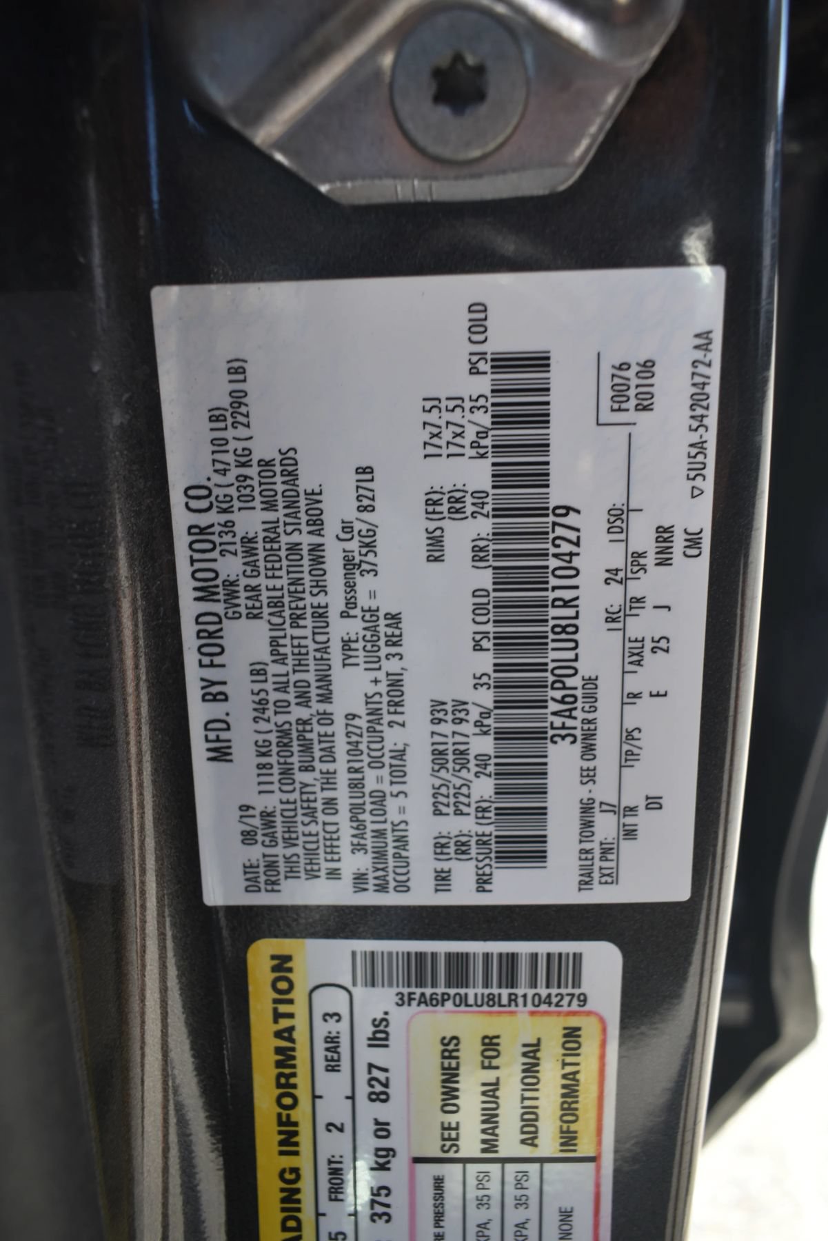 Used 2020 Ford Fusion SE FWD image 7