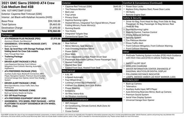 Used 2021 GMC Sierra 2500 AT4 w/ AT4 Premium Plus Package image 57
