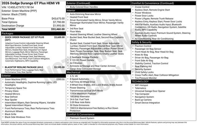 Used 2026 Dodge Durango GT AWD/4WD image 20