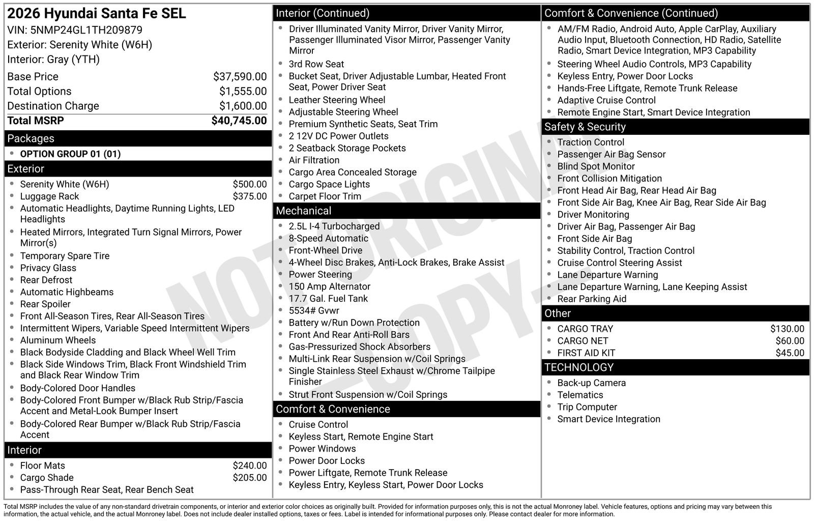 New 2026 Hyundai Santa Fe SEL FWD image 20