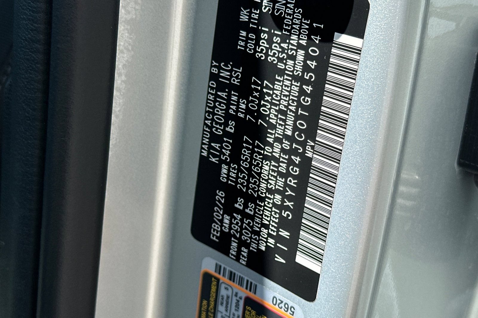 Certified 2026 Kia Sorento LX FWD image 34