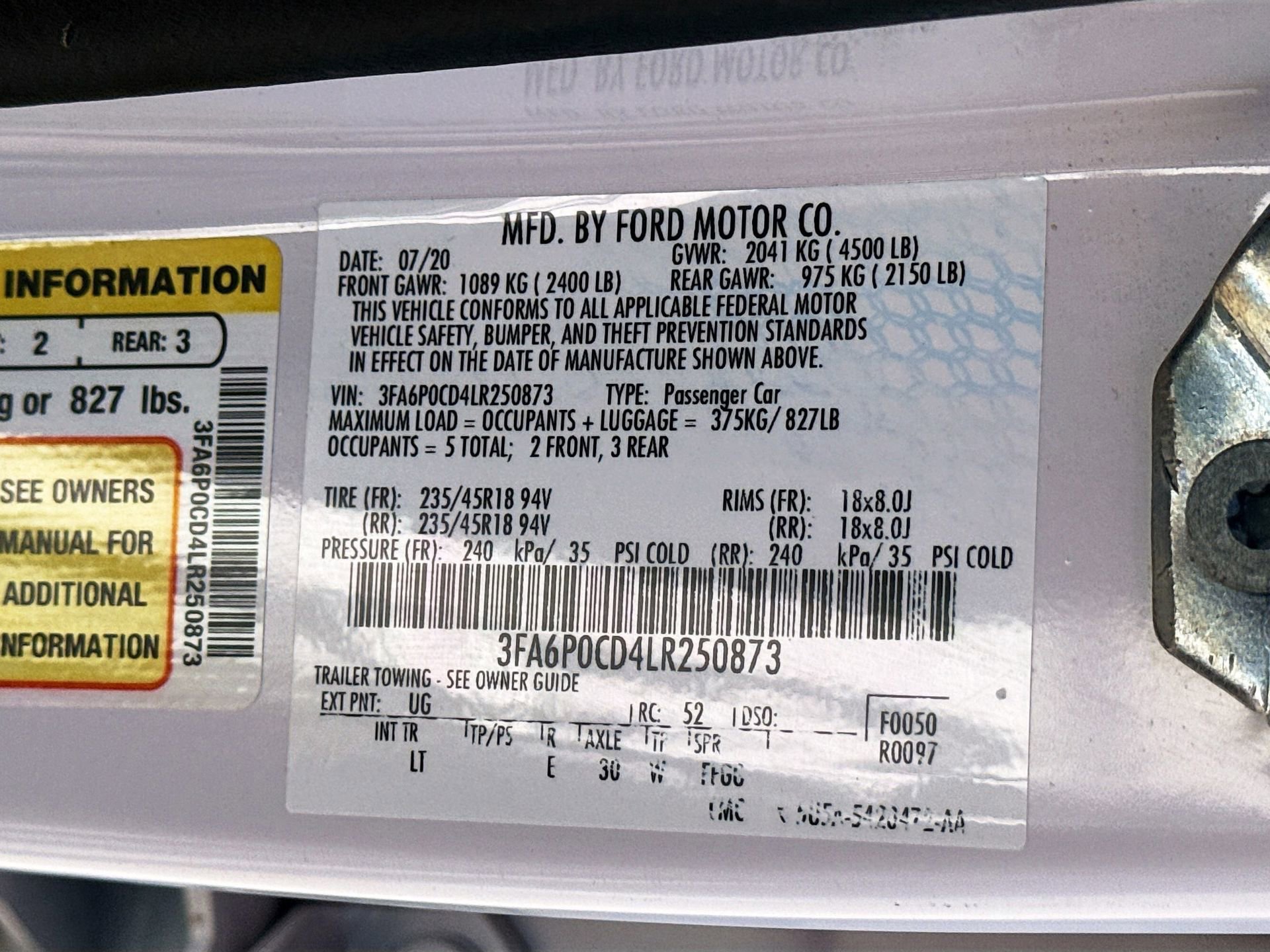 Used 2020 Ford Fusion SEL image 34