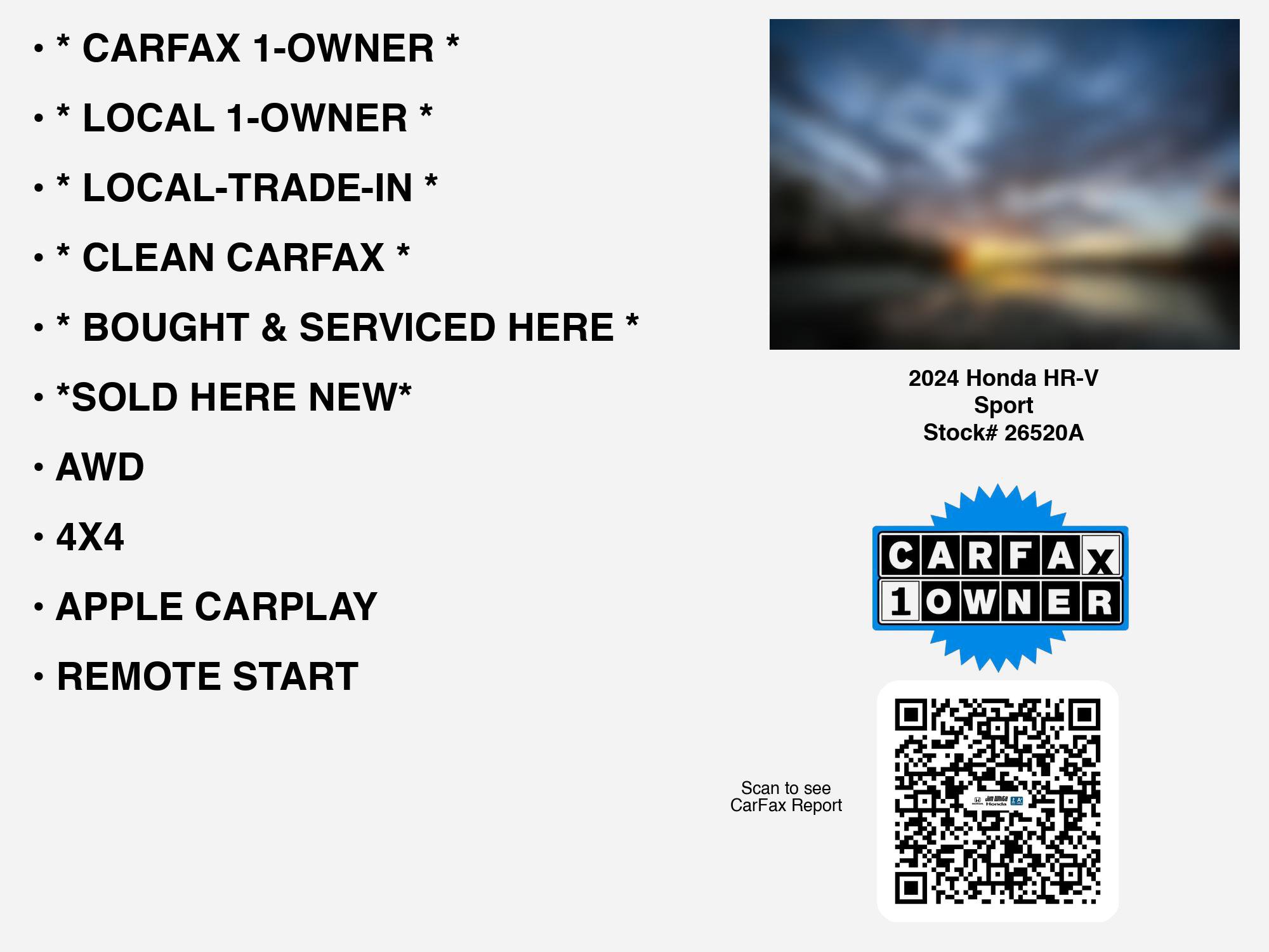 Certified 2024 Honda HR-V Sport image 7