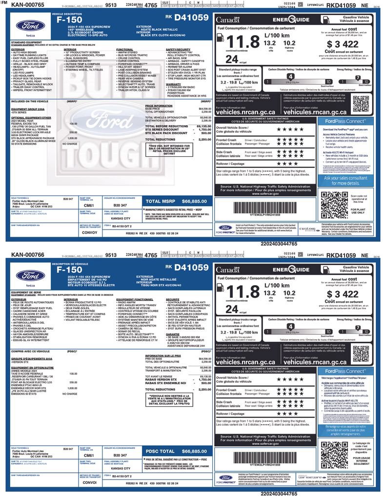 Used 2024 Ford F150 STX w/ STX Black Appearance Package AWD/4WD image 31