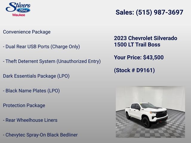 Used 2023 Chevrolet Silverado 1500 LT Trail Boss w/ Protection Package AWD/4WD image 37