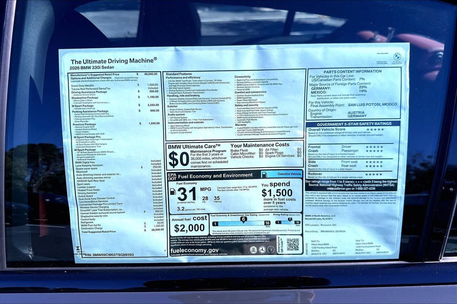 New 2026 BMW 330i Sedan w/ M Sport Package RWD image 18