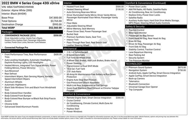 Used 2022 BMW 430i xDrive 430i xDrive w/ Convenience Package image 6