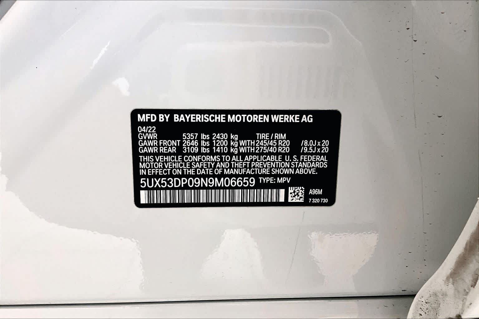 Used 2022 BMW X3 xDrive30i w/ M Sport Package 2 AWD/4WD image 32