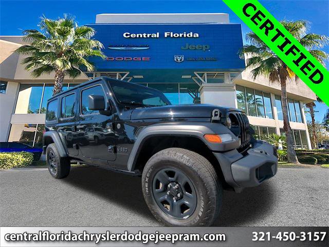 Certified 2024 Jeep Wrangler Unlimited Sport