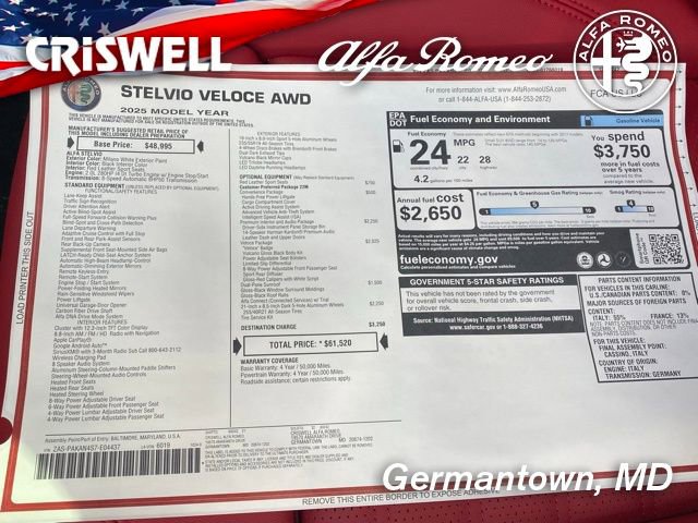 New 2025 Alfa Romeo Stelvio Sprint image 48