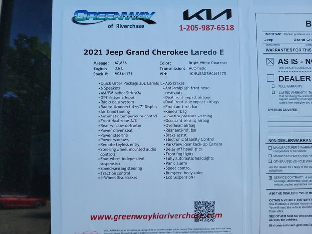 Used 2021 Jeep Grand Cherokee Laredo RWD image 37