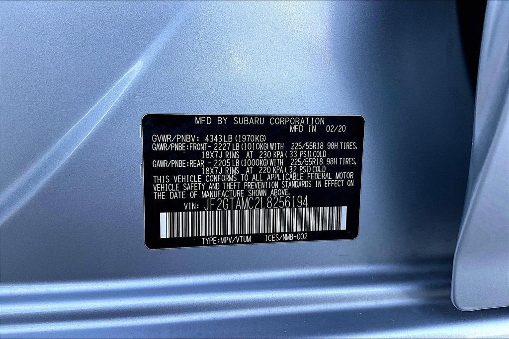 Used 2020 Subaru Crosstrek 2.0i Limited w/ Moonroof Package image 19