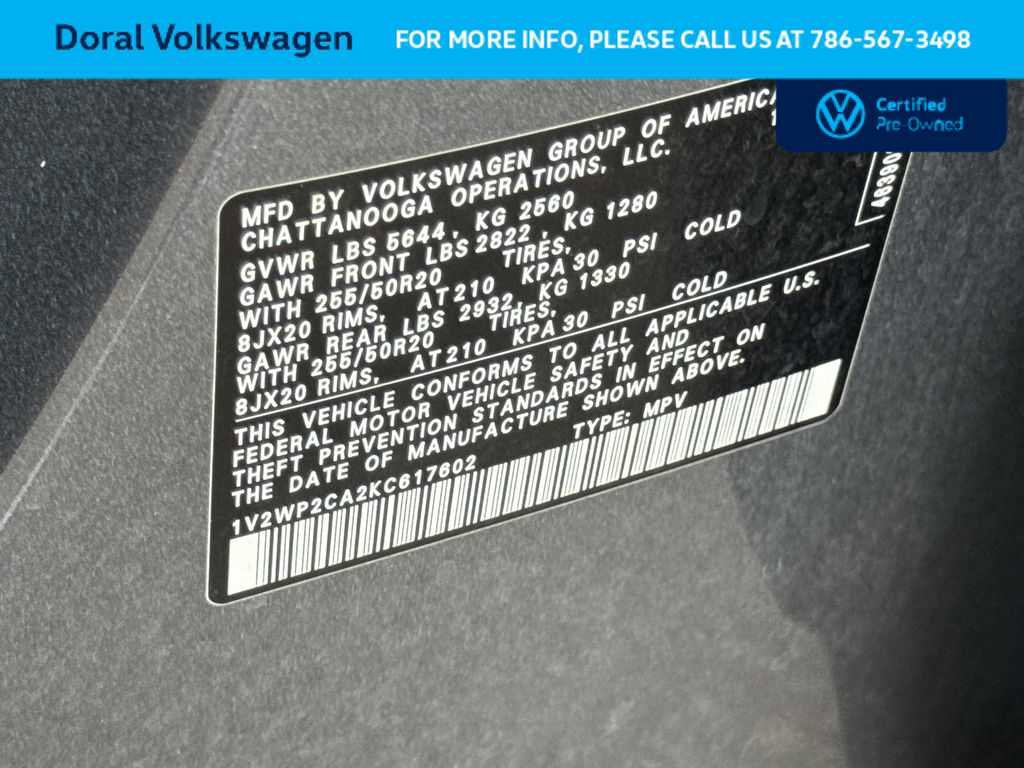Used 2019 Volkswagen Atlas SE FWD image 29