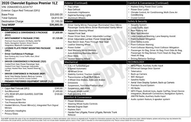 Used 2020 Chevrolet Equinox Premier AWD/4WD image 7