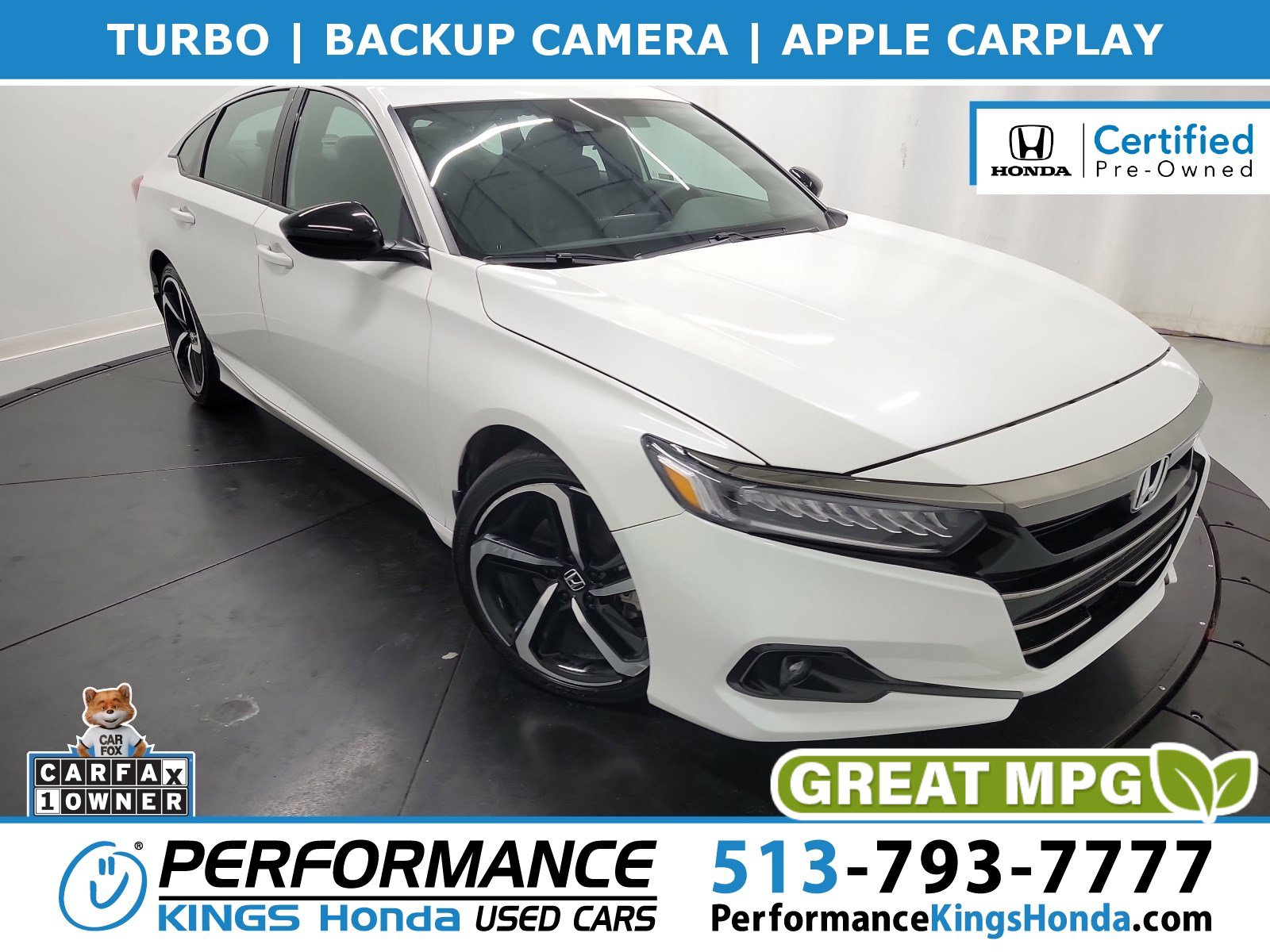 Certified 2021 Honda Accord Sport