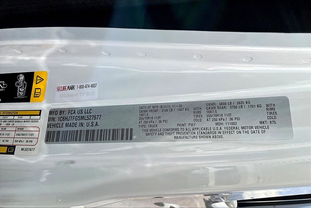 Used 2021 Jeep Gladiator Overland w/ Popular Equipment Package image 36