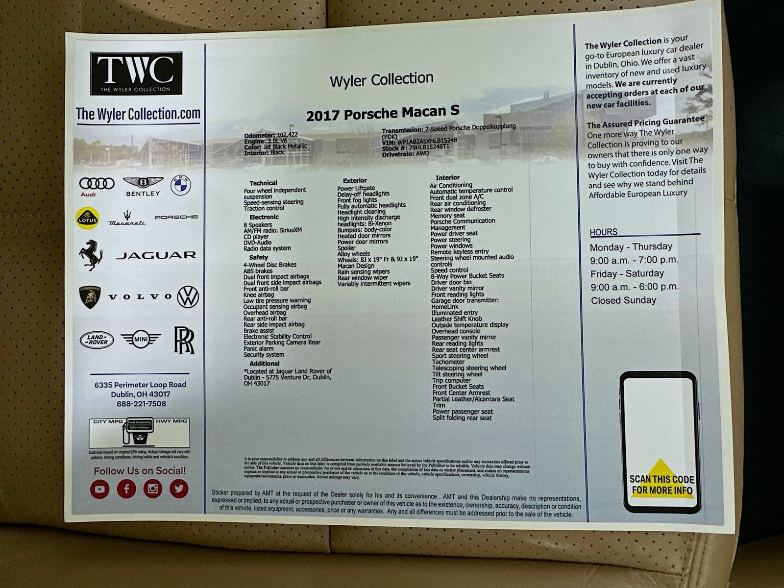 Used 2017 Porsche Macan S AWD/4WD image 9