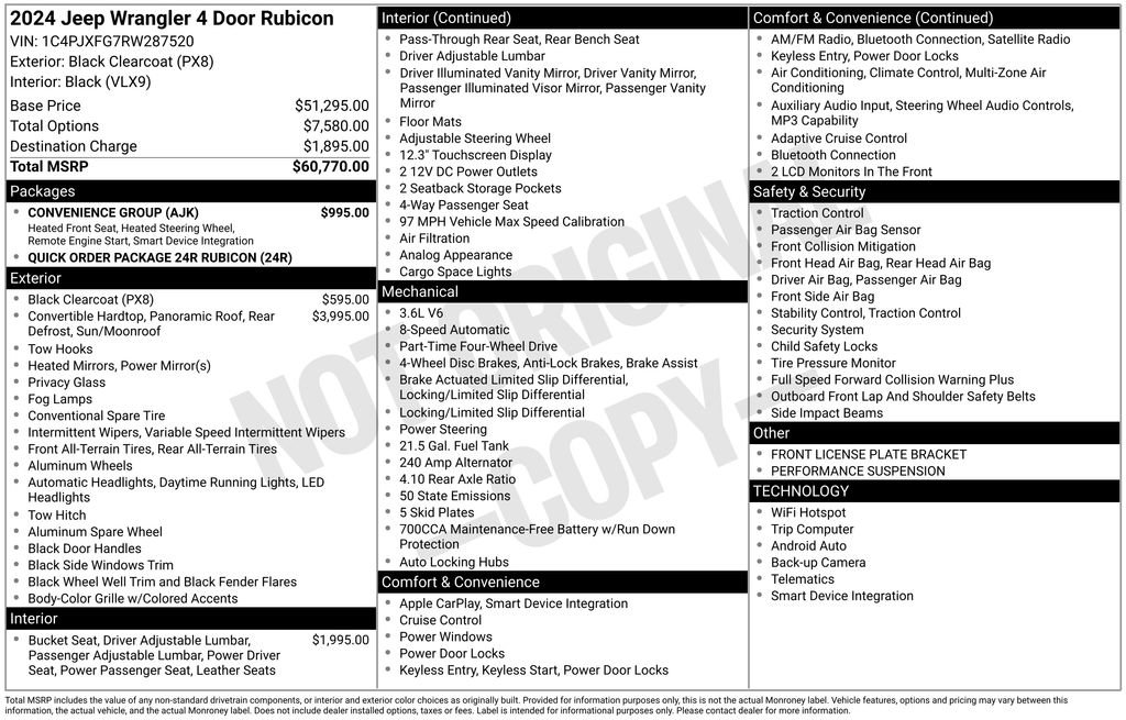 Used 2024 Jeep Wrangler Unlimited Rubicon w/ Convenience Group image 4