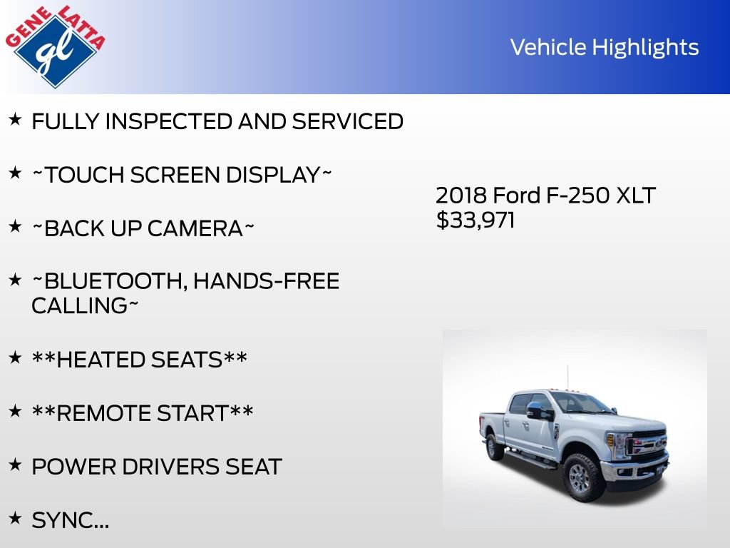 Used 2018 Ford F250 XLT w/ XLT Premium Package AWD/4WD image 34
