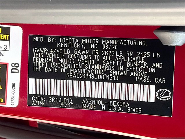 Used 2020 Lexus ES 300h w/ Premium Package image 45