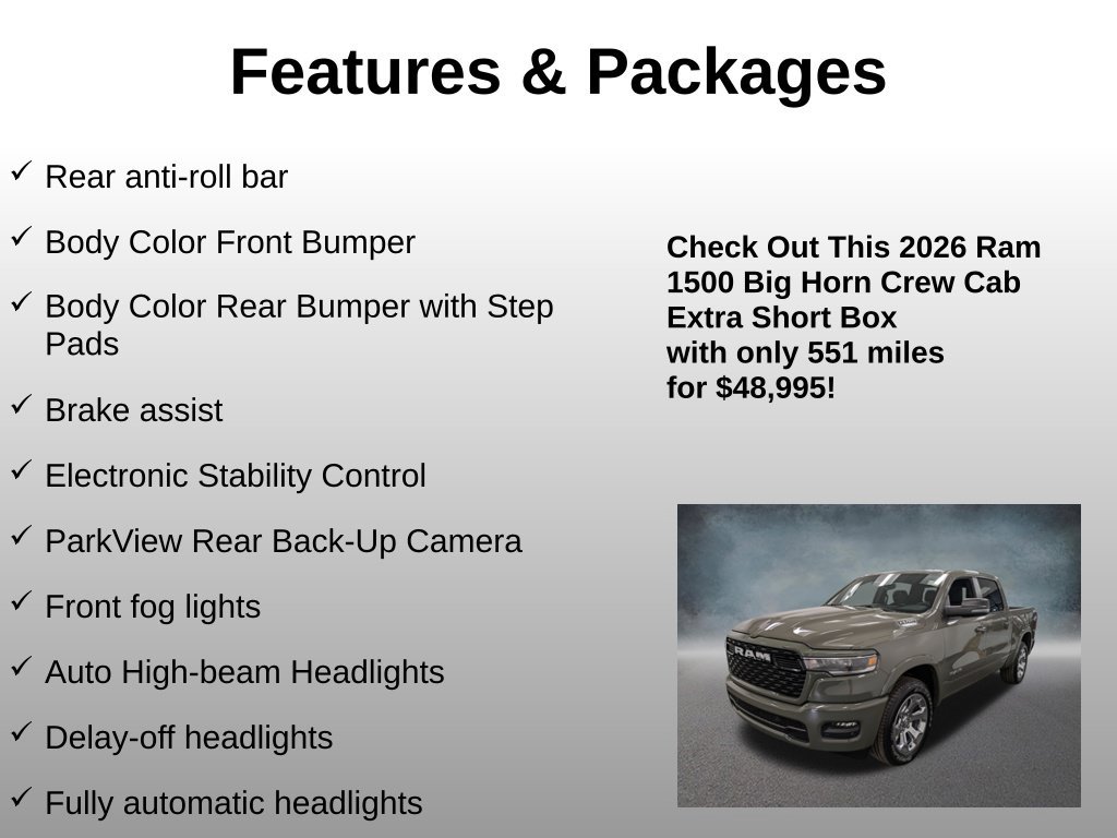 Used 2026 RAM 1500 Big Horn AWD/4WD image 18
