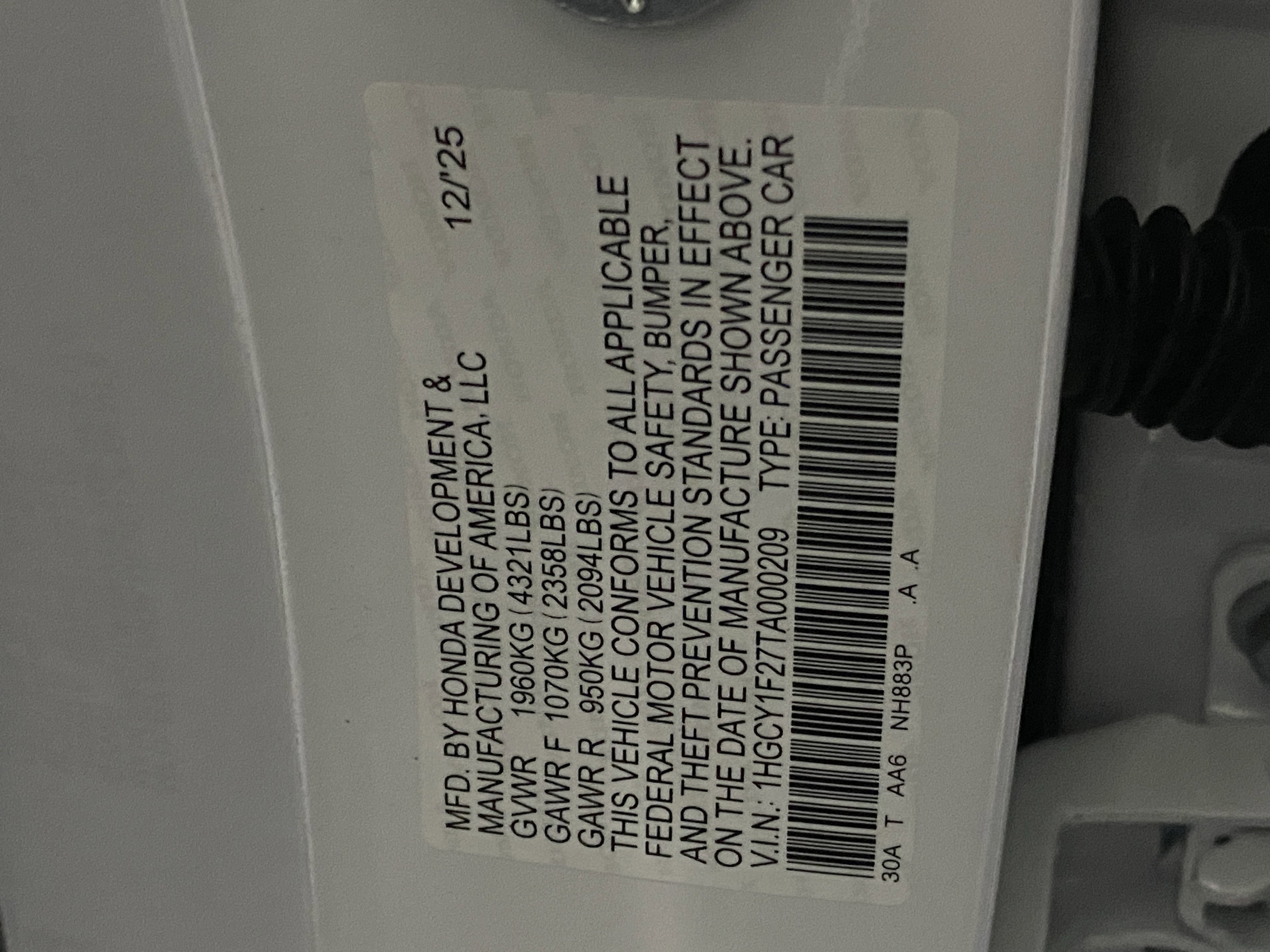 New 2026 Honda Accord LX image 19