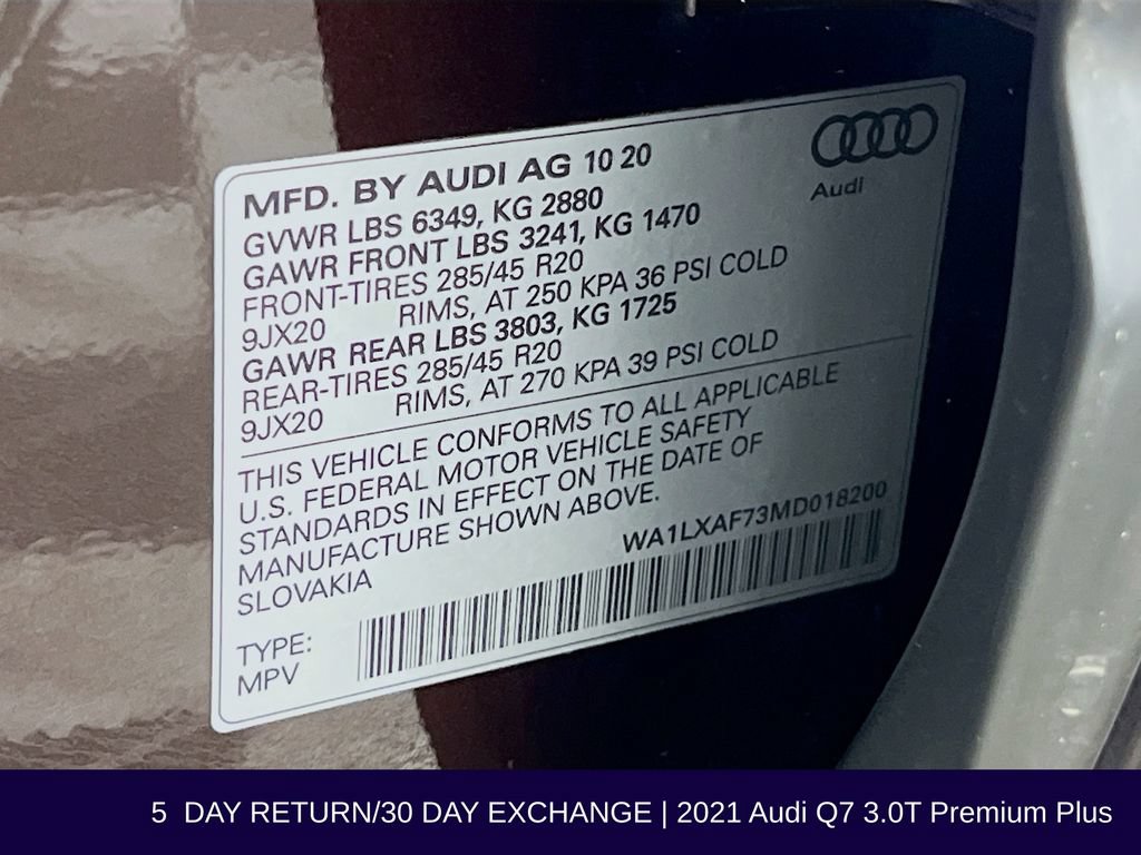Used 2021 Audi Q7 3.0T Premium Plus AWD/4WD image 38