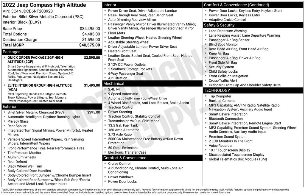 Used 2022 Jeep Compass High Altitude image 44