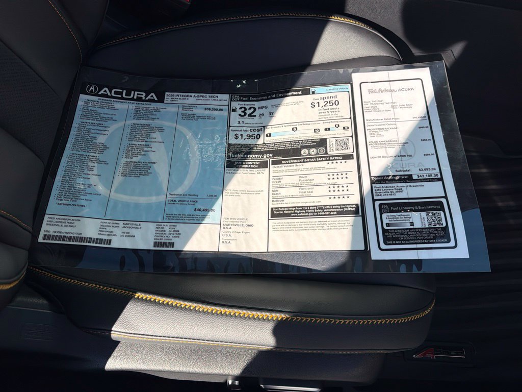 Used 2026 Acura Integra A-Spec w/ Technology Package FWD image 31