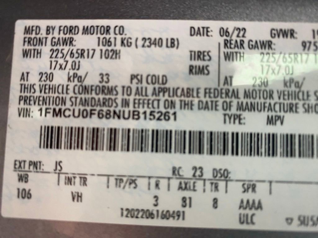 Certified 2022 Ford Escape S image 31