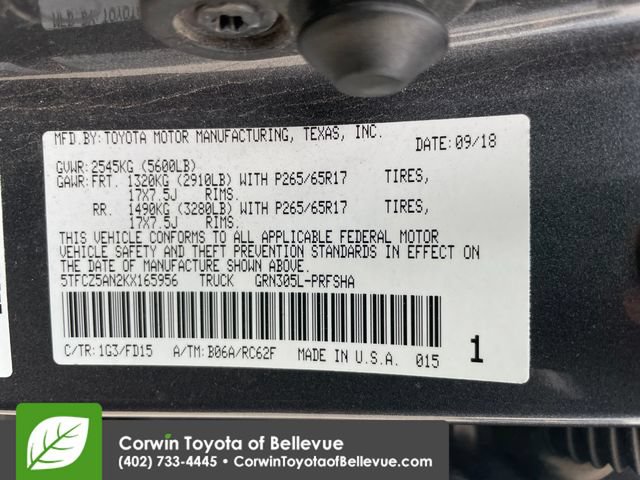 Used 2019 Toyota Tacoma TRD Sport w/ Technology Package AWD/4WD image 16